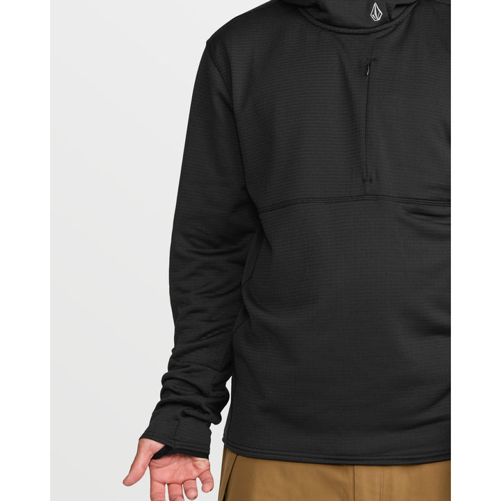Volcom Gridlock Hooded Pullover Fleece - Men's Black