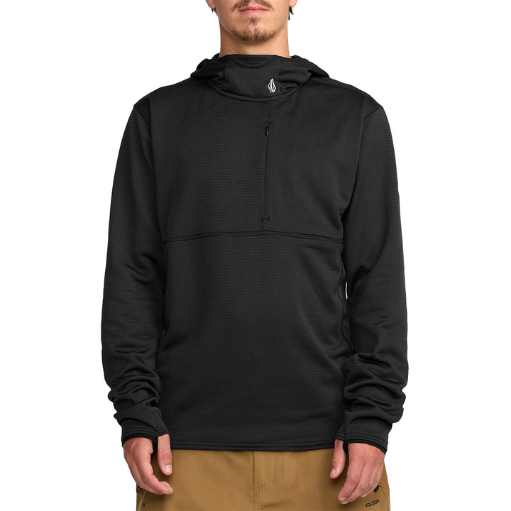 Volcom Gridlock Hooded Pullover Fleece - Men's Black