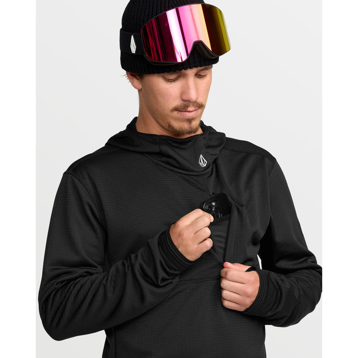 Volcom Gridlock Hooded Pullover Fleece - Men's Black