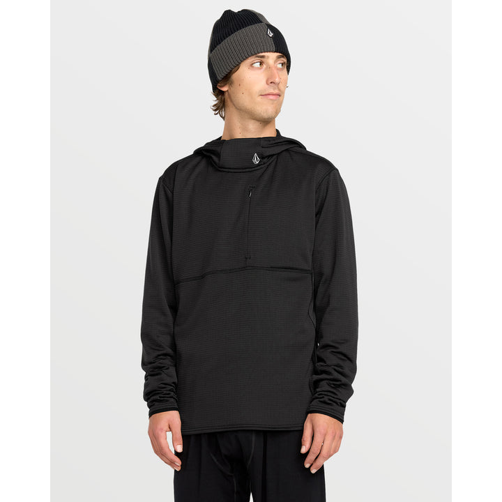 Volcom Gridlock Hooded Pullover Fleece - Men's Black