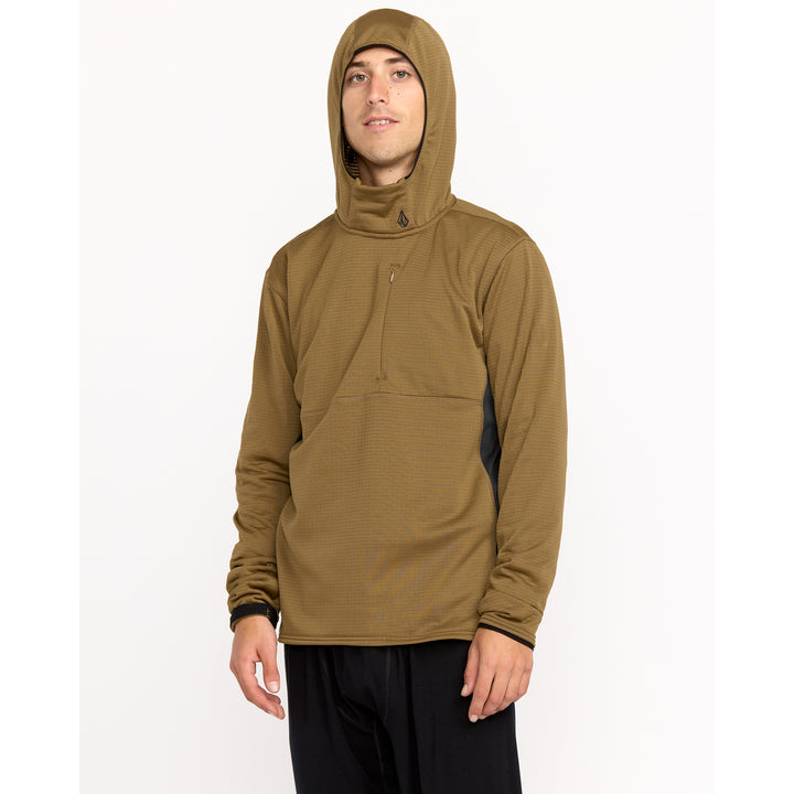 Volcom Gridlock Hooded Pullover Fleece - Men's Bronze