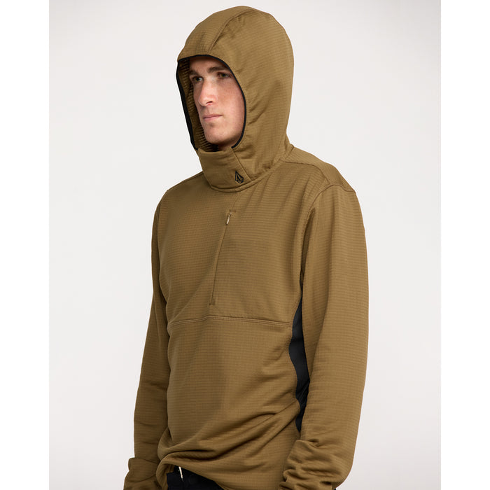 Volcom Gridlock Hooded Pullover Fleece - Men's Bronze