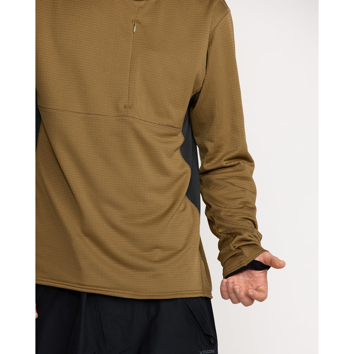 Volcom Gridlock Hooded Pullover Fleece - Men's Bronze