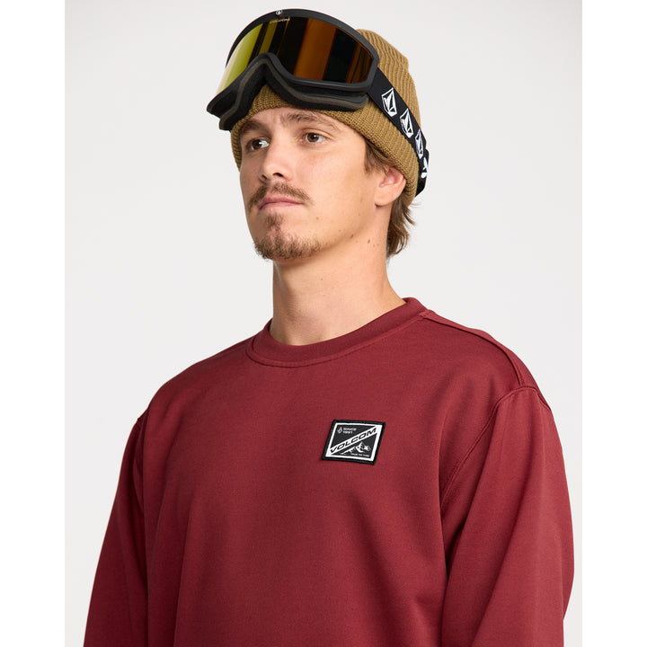 Volcom Hydro Crew Fleece - Men's Burnt Red