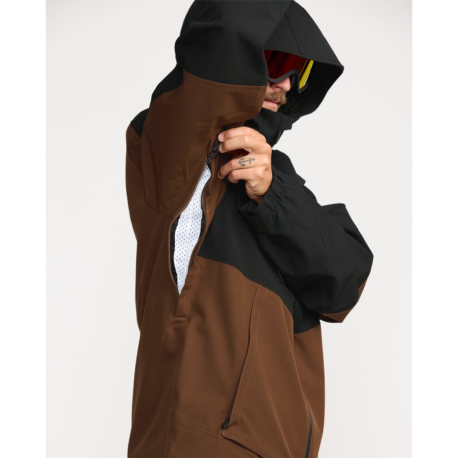 Volcom オレンジ(ブラウンっぽさも)フード付きジャケット Volcom Brighton Full Zip Jacket - Men's – evo