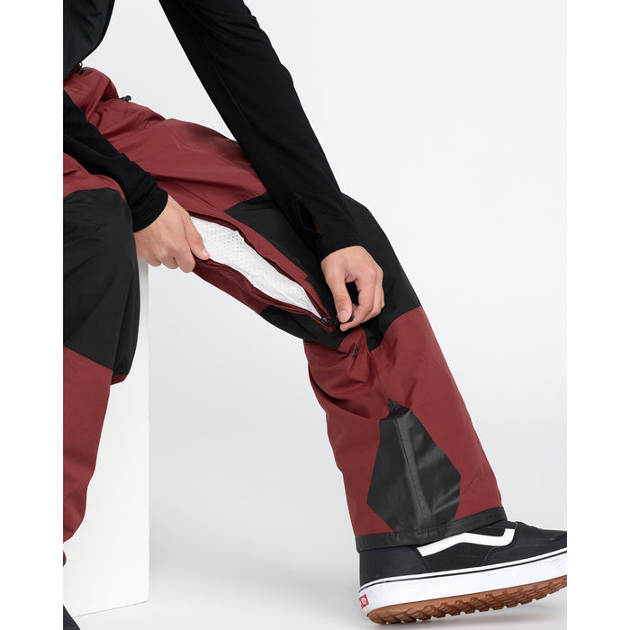 Volcom Rain GORE-TEX Bibs - Men's Burnt Red