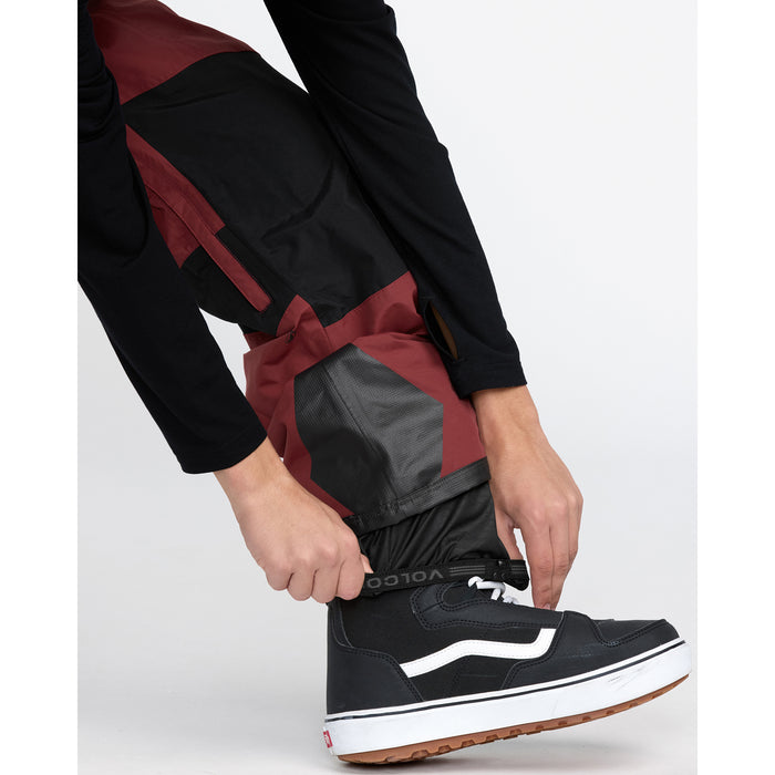 Volcom Rain GORE-TEX Bibs - Men's Burnt Red