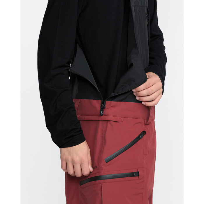 Volcom Rain GORE-TEX Bibs - Men's Burnt Red