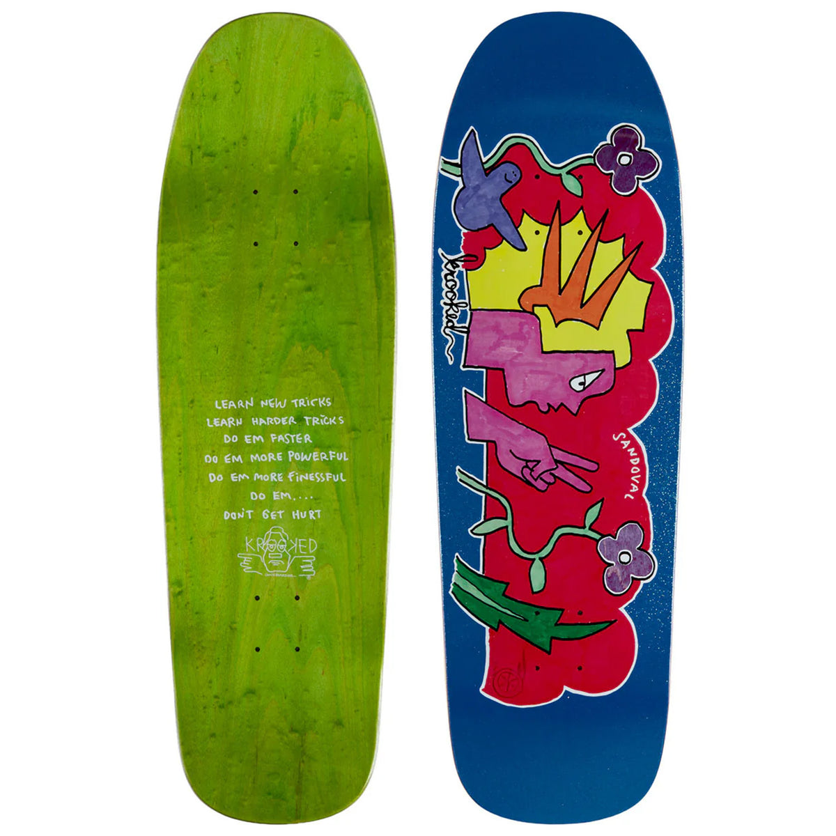 Krooked Sandoval Peace Sign 9.81 Skateboard Deck