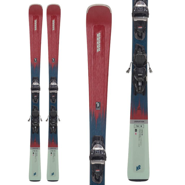 K2 Disruption 76 C W + ER3 10 Quikclick Bindings - Women's 2024