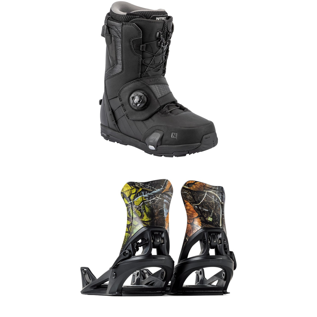 Nitro Profile Step On TLS Snowboard Boots + Flux DS Step On Snowboard Bindings 2026