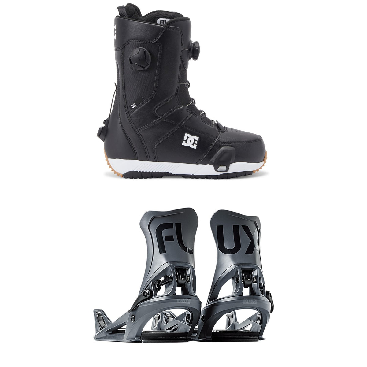 DC Control Step On Snowboard Boots + Flux DS Step On Snowboard Bindings 2026