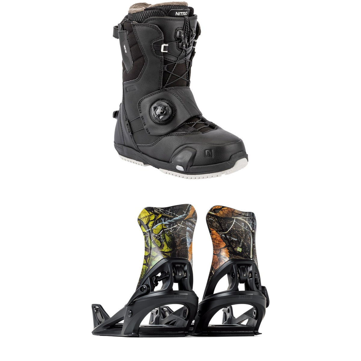 Nitro Cave Step On TLS Snowboard Boots + Flux DS Step On Snowboard Bindings - Women's 2026