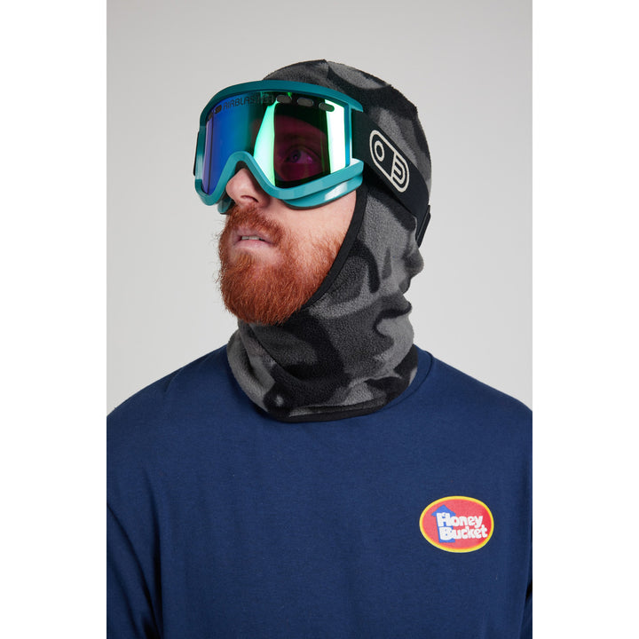 Airblaster Cozy Fleece Face Tube Black Dinoflage XL