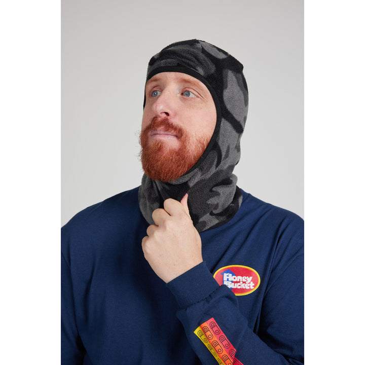 Airblaster Cozy Fleece Face Tube Black Dinoflage XL