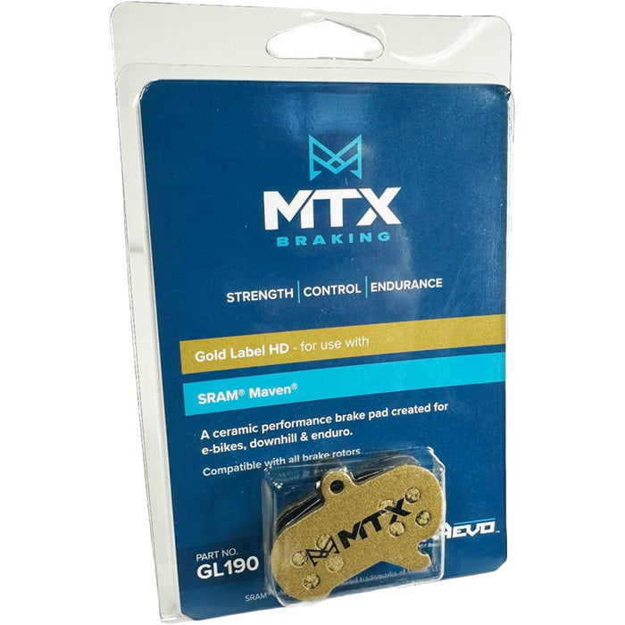 MTX Braking Gold Label HD SRAM Maven Brake Pads Gold