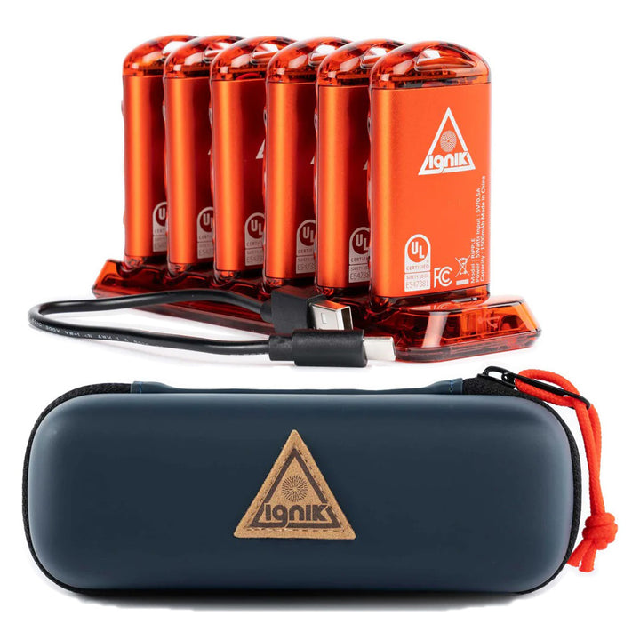 Ignik Outdoors Ripple Rechargeable Hand Warmers - 6 Pack Lava Orange