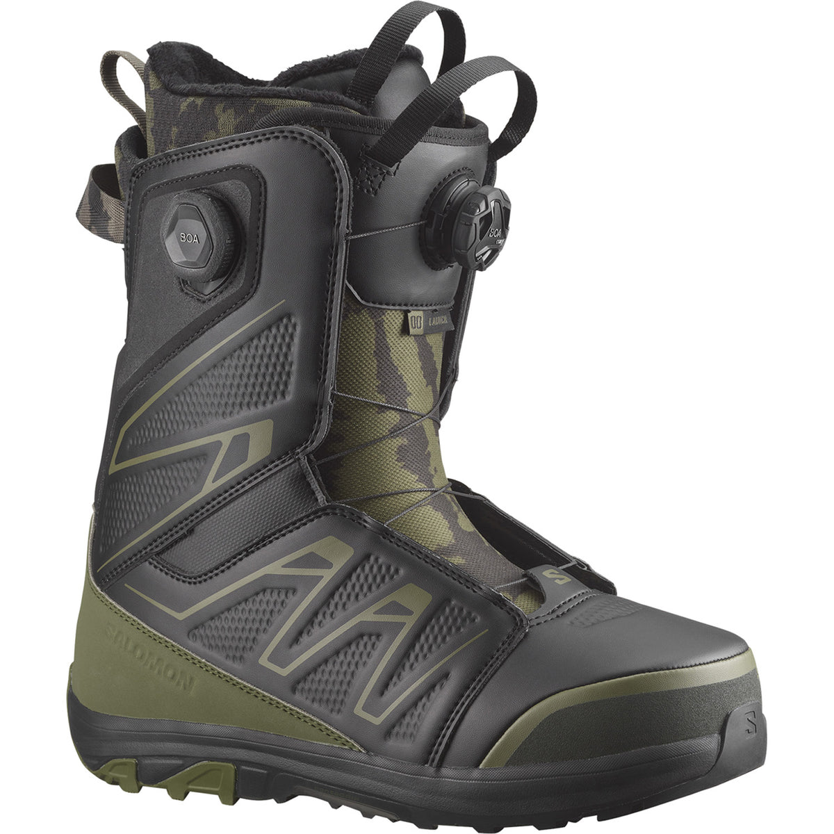Salomon Launch Boa SJ Boa Snowboard Boots Olive Night