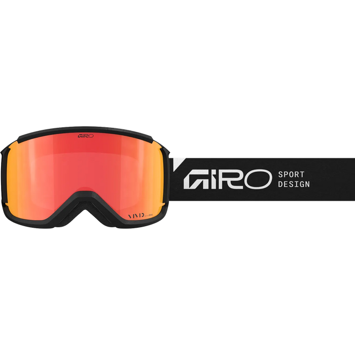 Giro Revolt Low Bridge Fit Goggles Black Stacked Vivid Ember / Clear