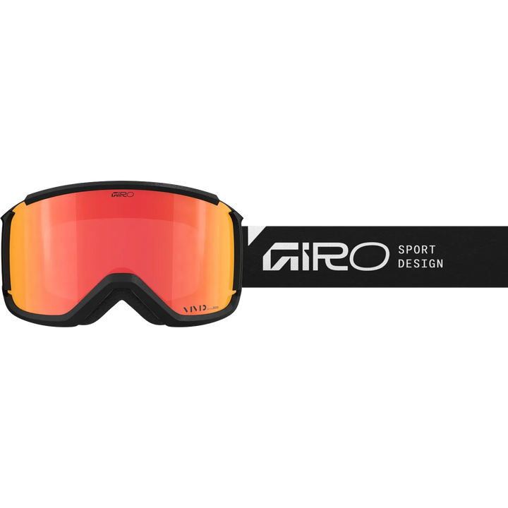 Giro Revolt Low Bridge Fit Goggles Black Stacked Vivid Ember / Clear