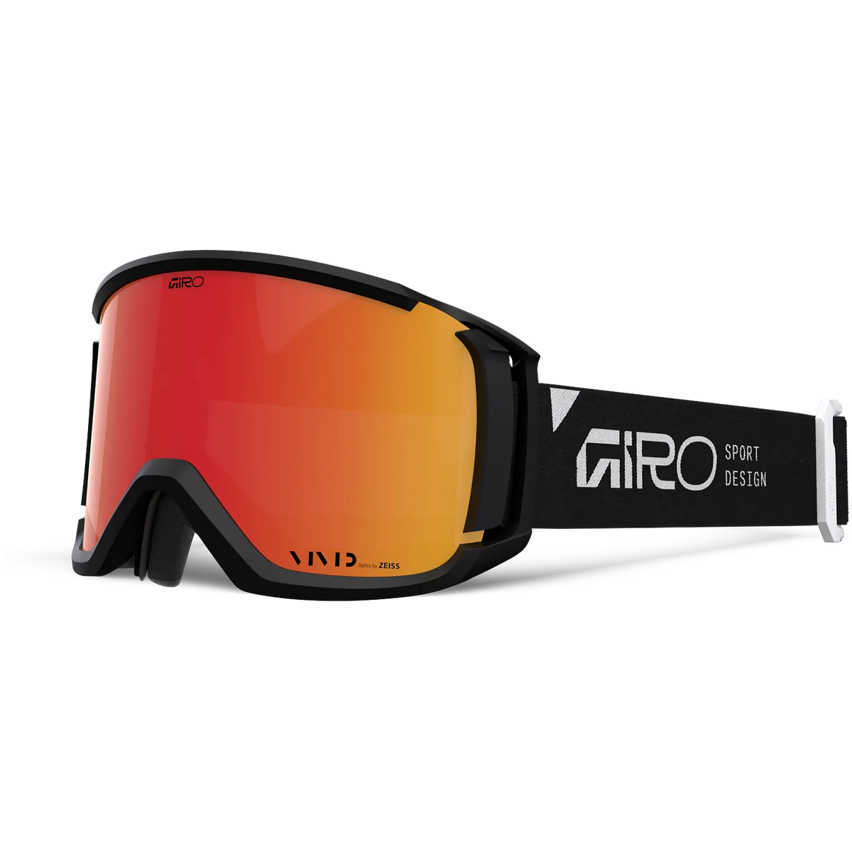 Giro Revolt Low Bridge Fit Goggles Black Stacked Vivid Ember / Clear