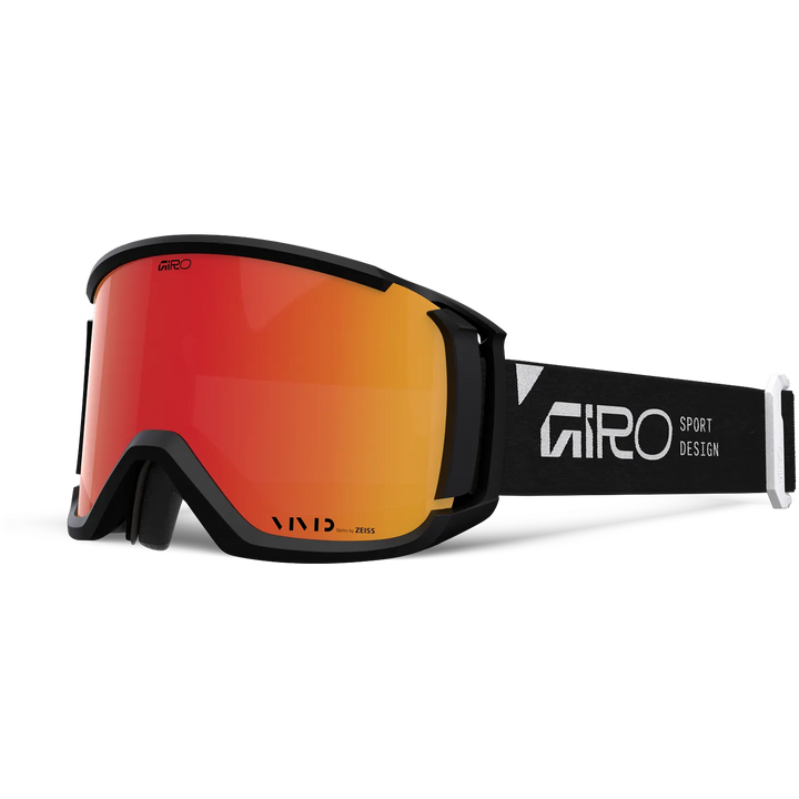Giro Revolt Low Bridge Fit Goggles Black Stacked Vivid Ember / Clear