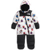 TNF White Nuptse Bears Print
