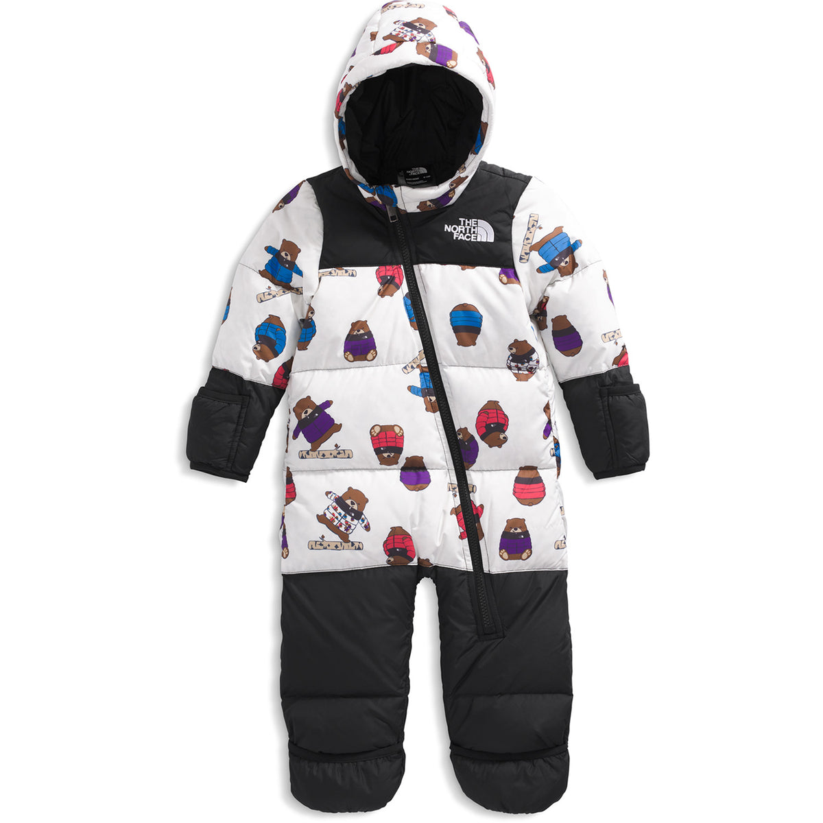 The North Face Baby 1996 Retro Nuptse Print One-Piece - Infants' TNF White Nuptse Bears Print