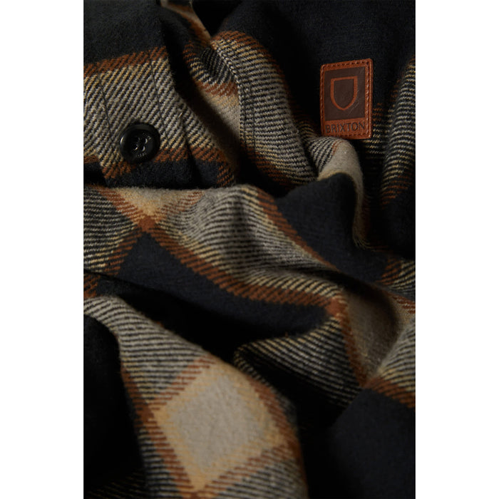 Brixton Bowery Heavy Weight Long-Sleeve Flannel - Men's Black/Cream