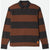 Brixton Union Heavyweight Rugby Polo - Men's Washed Blalck/Pinecown Brown