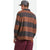 Brixton Union Heavyweight Rugby Polo - Men's Washed Blalck/Pinecown Brown