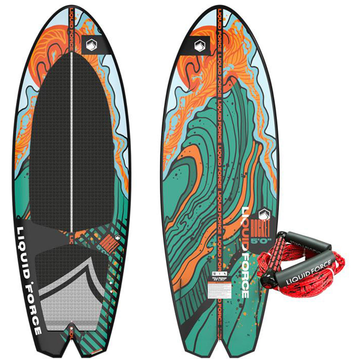 Liquid Force Rocket Wakesurf Board with Surf Rope 2026