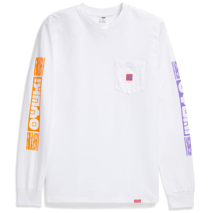 Oyuki Pocket Long-Sleeve T-Shirt - Unisex White
