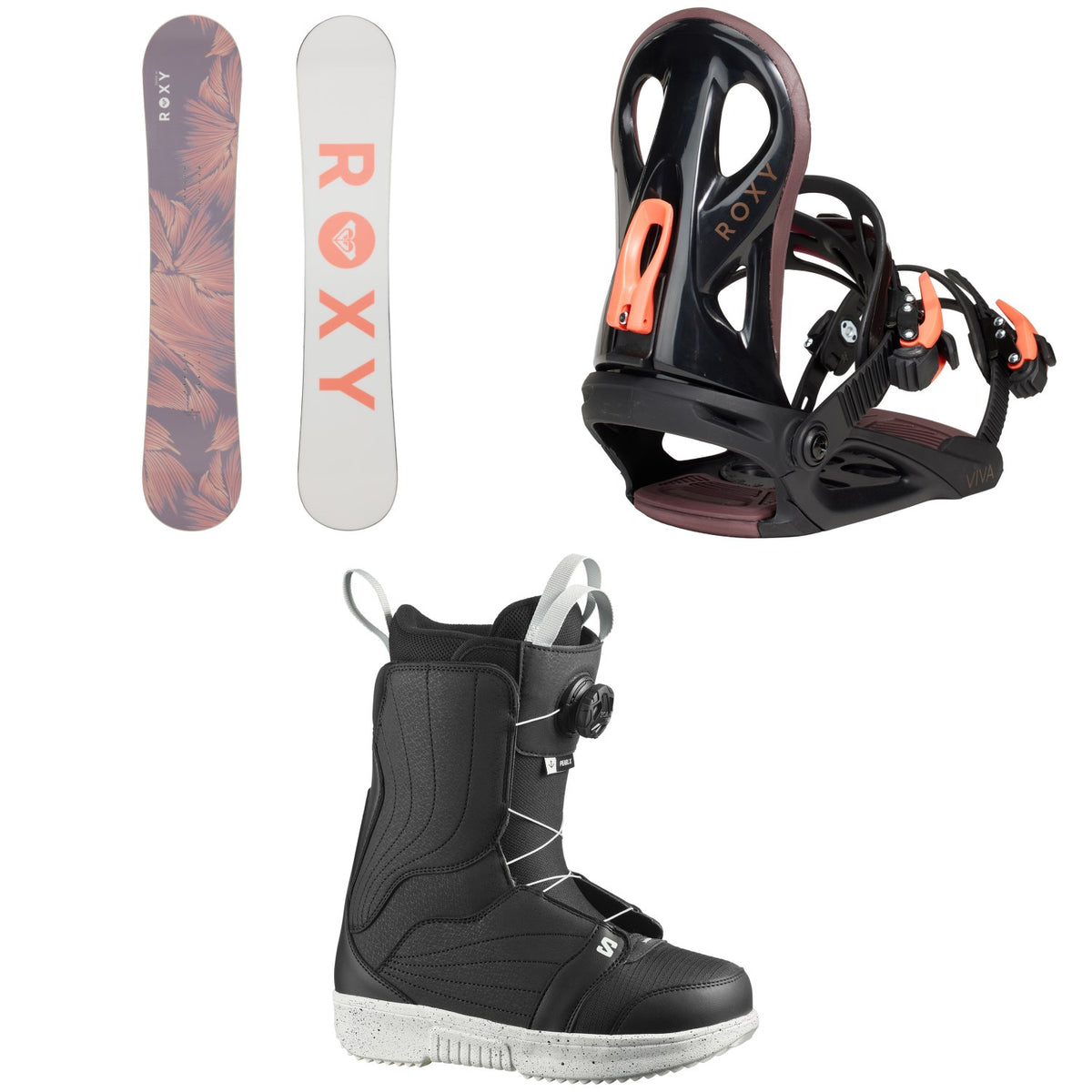 Roxy Raina LTD Snowboard + Viva LTD Snowboard Bindings + Salomon Pearl Boa X Snowboard Boots - Women's 2026