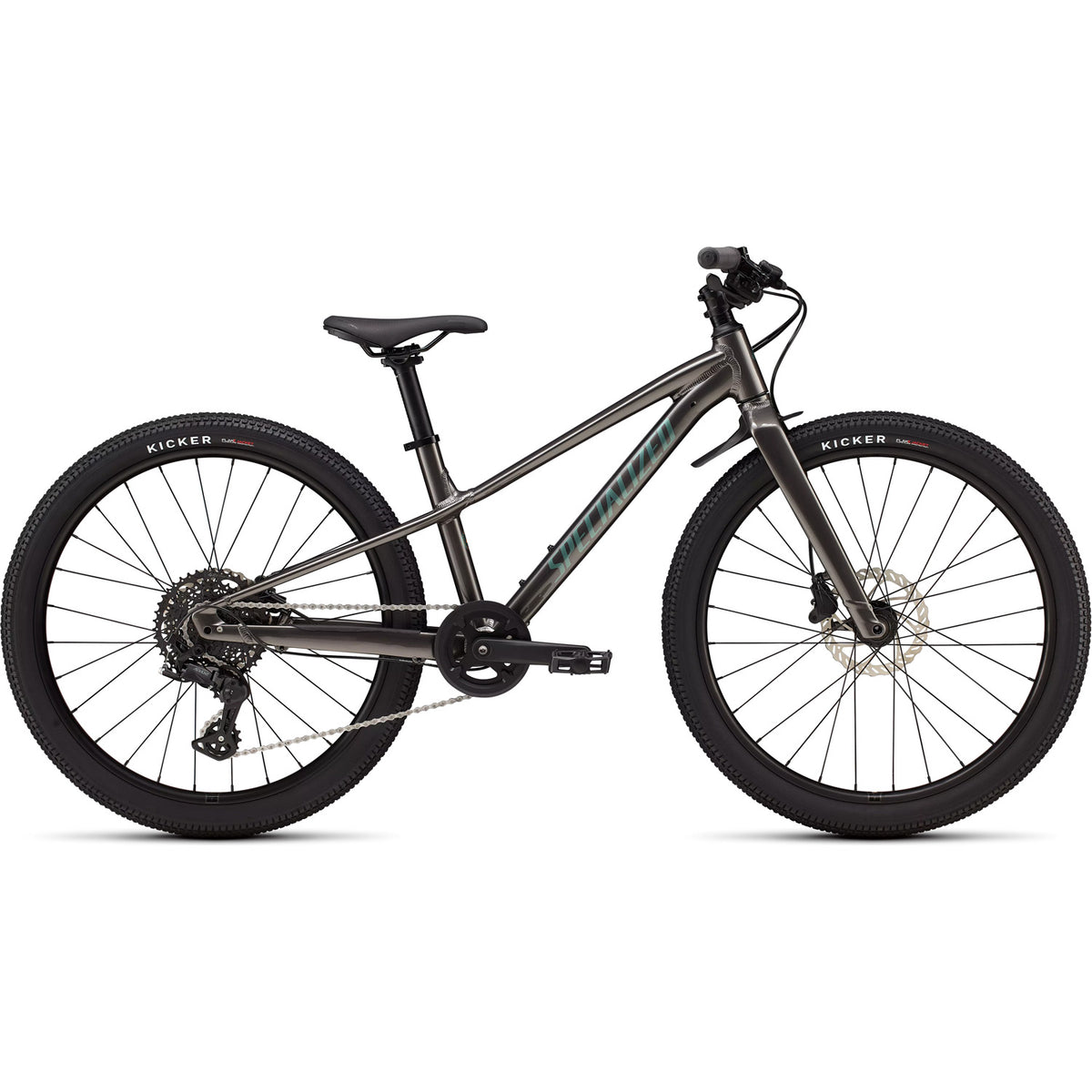 Specialized Riprock 24 Complete Mountain Bike - Kids' 2026 Gloss Smoke / Fjord Metallic