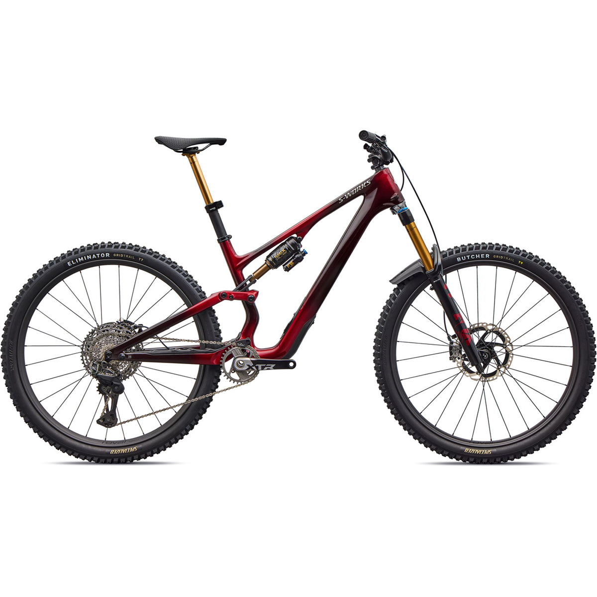 Specialized S-Works Stumpjumper 15 EVO Di2 Complete Mountain Bike 2026 Gloss Solidity Metallic / Bordeaux Metallic / Brushed Chrome