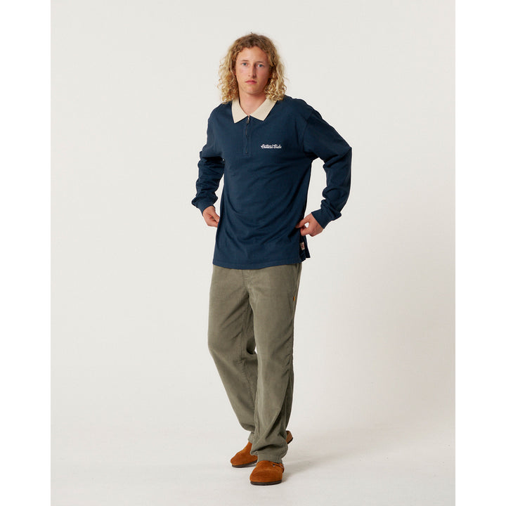 The Critical Slide Society Sun Cured 1/4 Zip Rugby - Men's Navy