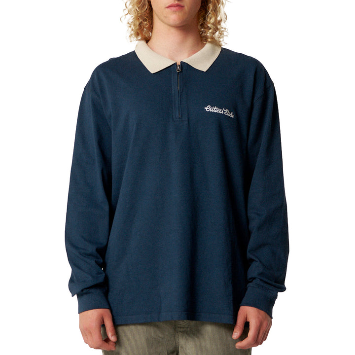 The Critical Slide Society Sun Cured 1/4 Zip Rugby - Men's Navy