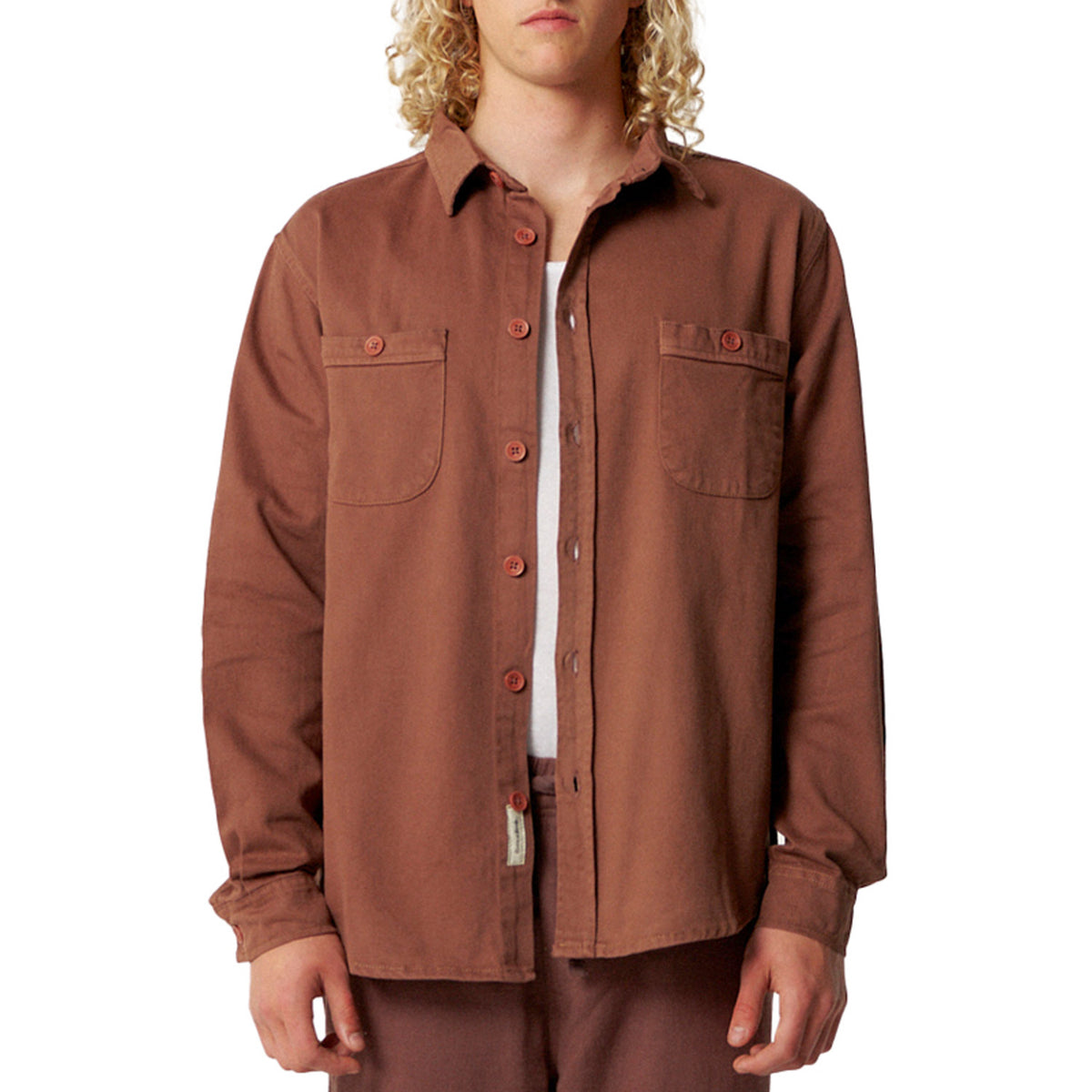 The Critical Slide Society Lazy Boy Twill Shirt - Men's Chestnut
