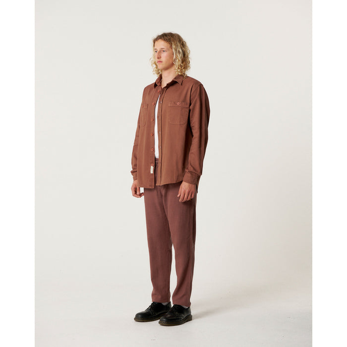 The Critical Slide Society Lazy Boy Twill Shirt - Men's Chestnut