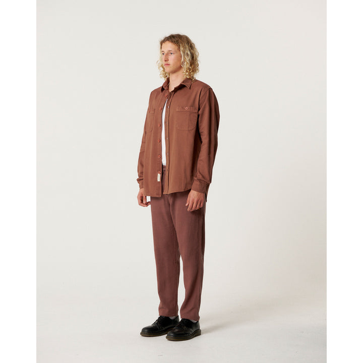 The Critical Slide Society Lazy Boy Twill Shirt - Men's Chestnut