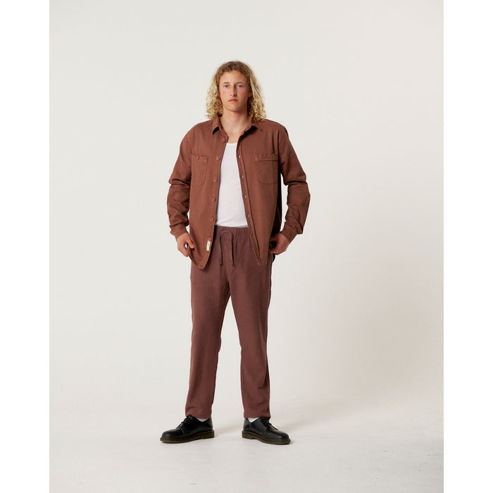 The Critical Slide Society Lazy Boy Twill Shirt - Men's Chestnut