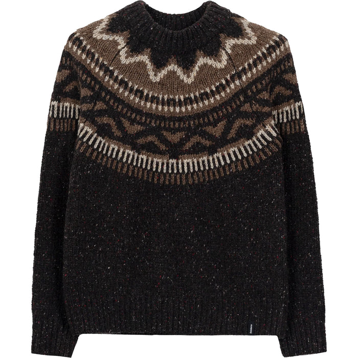 Finisterre Porth Fair-Isle Yoke Jumper Sweater - Women's Burnt Umber/Caramel