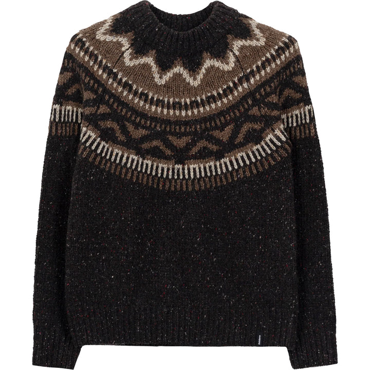 Finisterre Porth Fair-Isle Yoke Jumper Sweater - Women's Burnt Umber/Caramel
