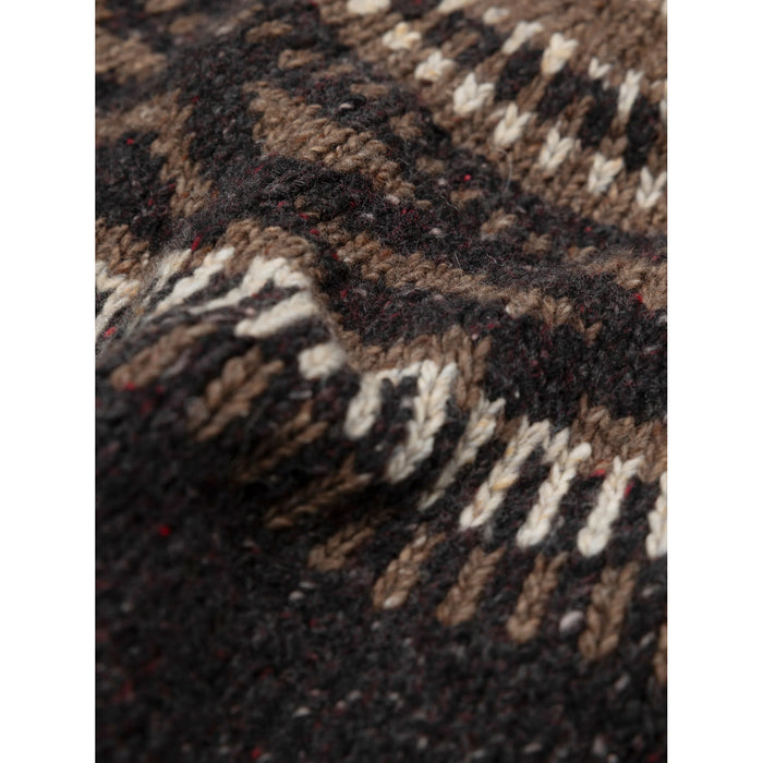 Finisterre Porth Fair-Isle Yoke Jumper Sweater - Women's Burnt Umber/Caramel