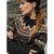Finisterre Porth Fair-Isle Yoke Jumper Sweater - Women's Burnt Umber/Caramel