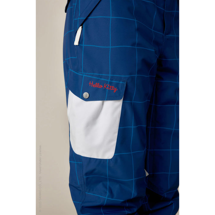 686 Aura Insulated Cargo Pants - Women's Hello Kitty Blue Grid Colorblock
