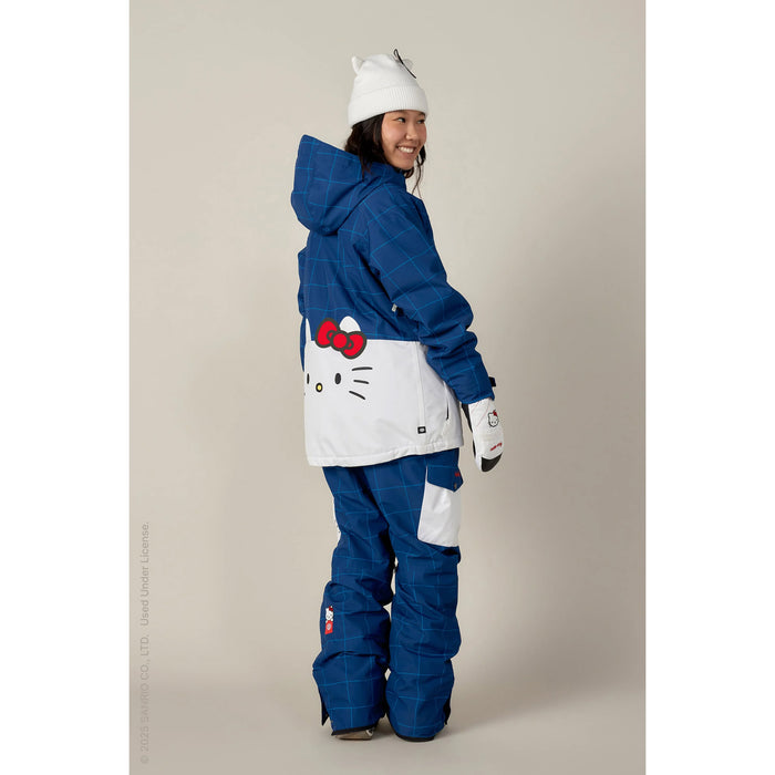 686 Aura Insulated Cargo Pants - Women's Hello Kitty Blue Grid Colorblock