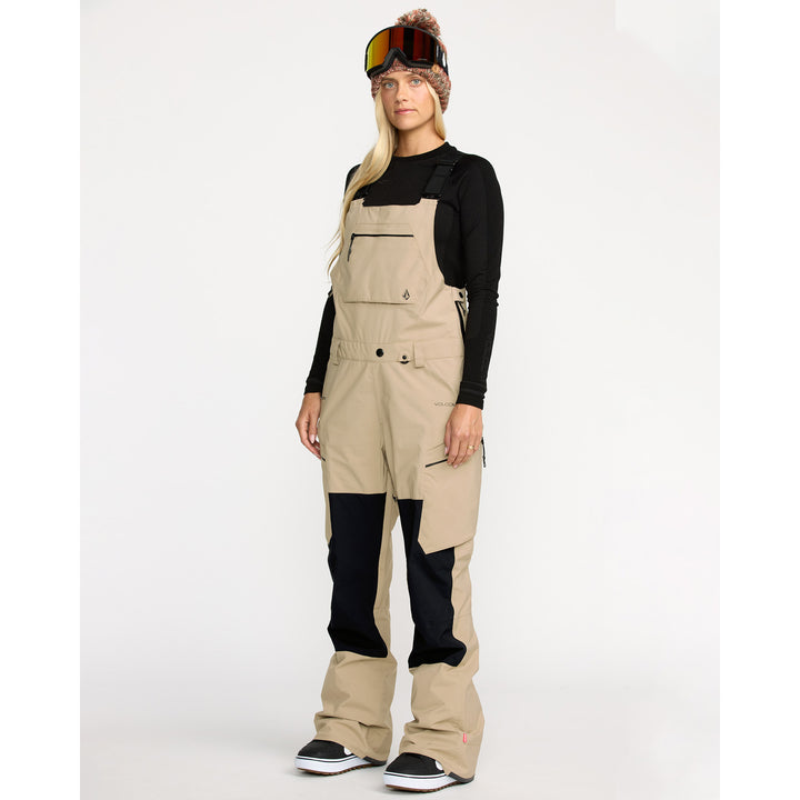 Volcom Ash Stretch GORE-TEX Bib Overalls - Women's Oatmeal