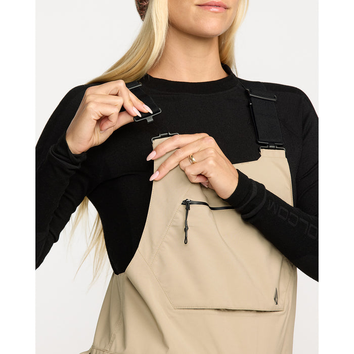 Volcom Ash Stretch GORE-TEX Bib Overalls - Women's Oatmeal